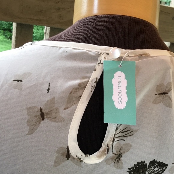 SOLD MAURICE’S NWT small sheer butterfly tank - Picture 10 of 13